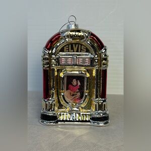 Kurt Adler Elvis Presley® Glass Jukebox Ornament Brand New